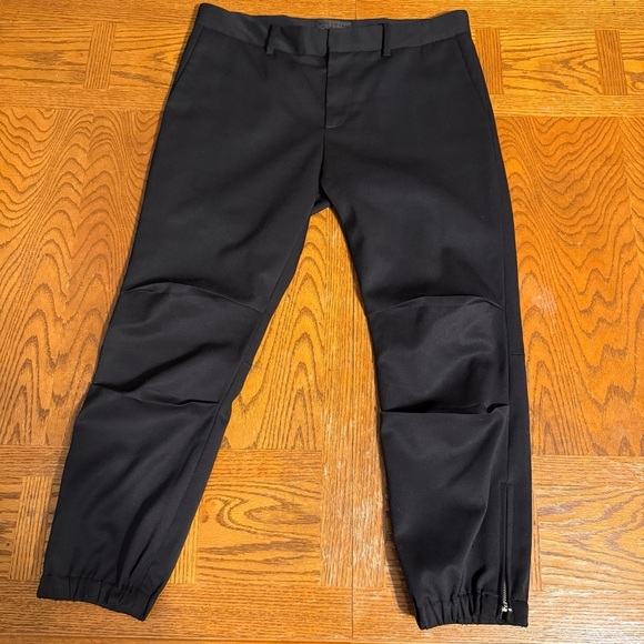 Nili Lotan French Military Wool Blend Cropped Jogger Pants in Black Sz 8 Chic - Picture 3 of 16